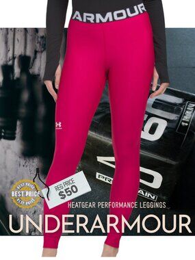 NWT Under Armour HeatGear Performance Leggings – Shaded Fuchsia